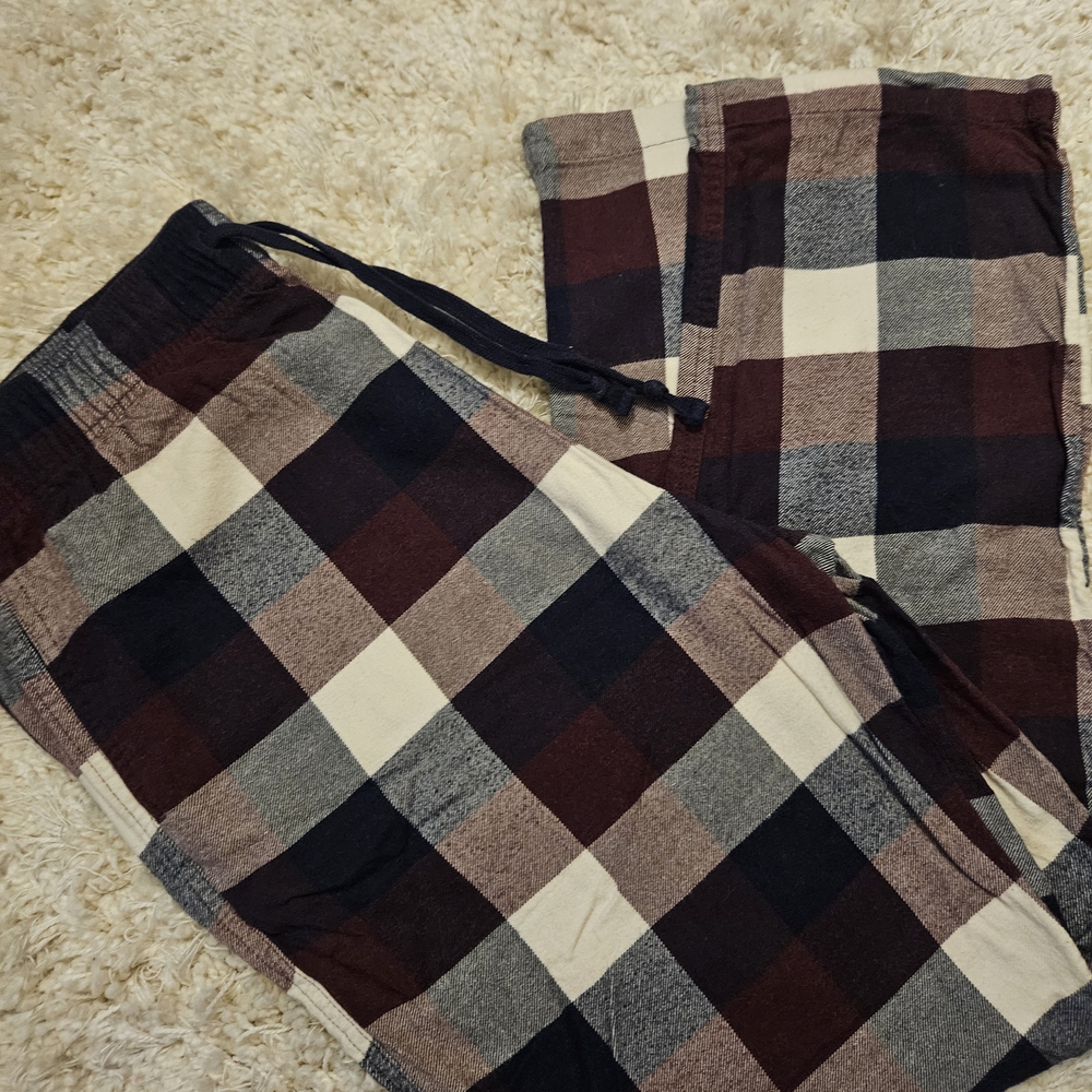 Hollister Men's Checkered Joggers - Black, Brown, Cream